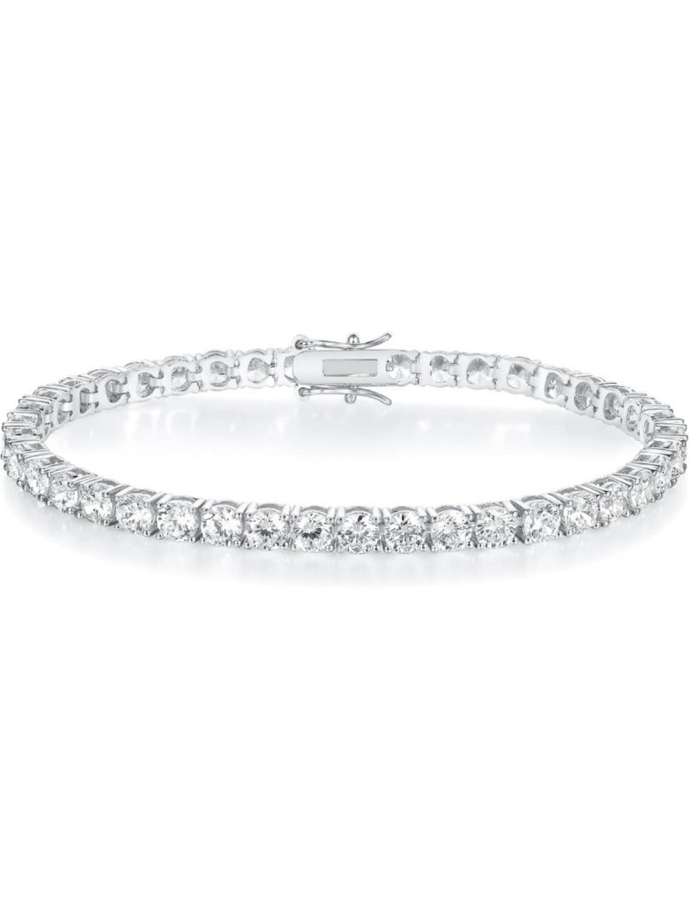 Elegant 18K Gold Plated Tennis Bracelet with 3.0 Carat Cubic Zirconia, Unisex